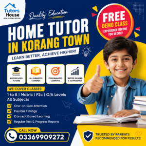 home tutor in korang town islamabad